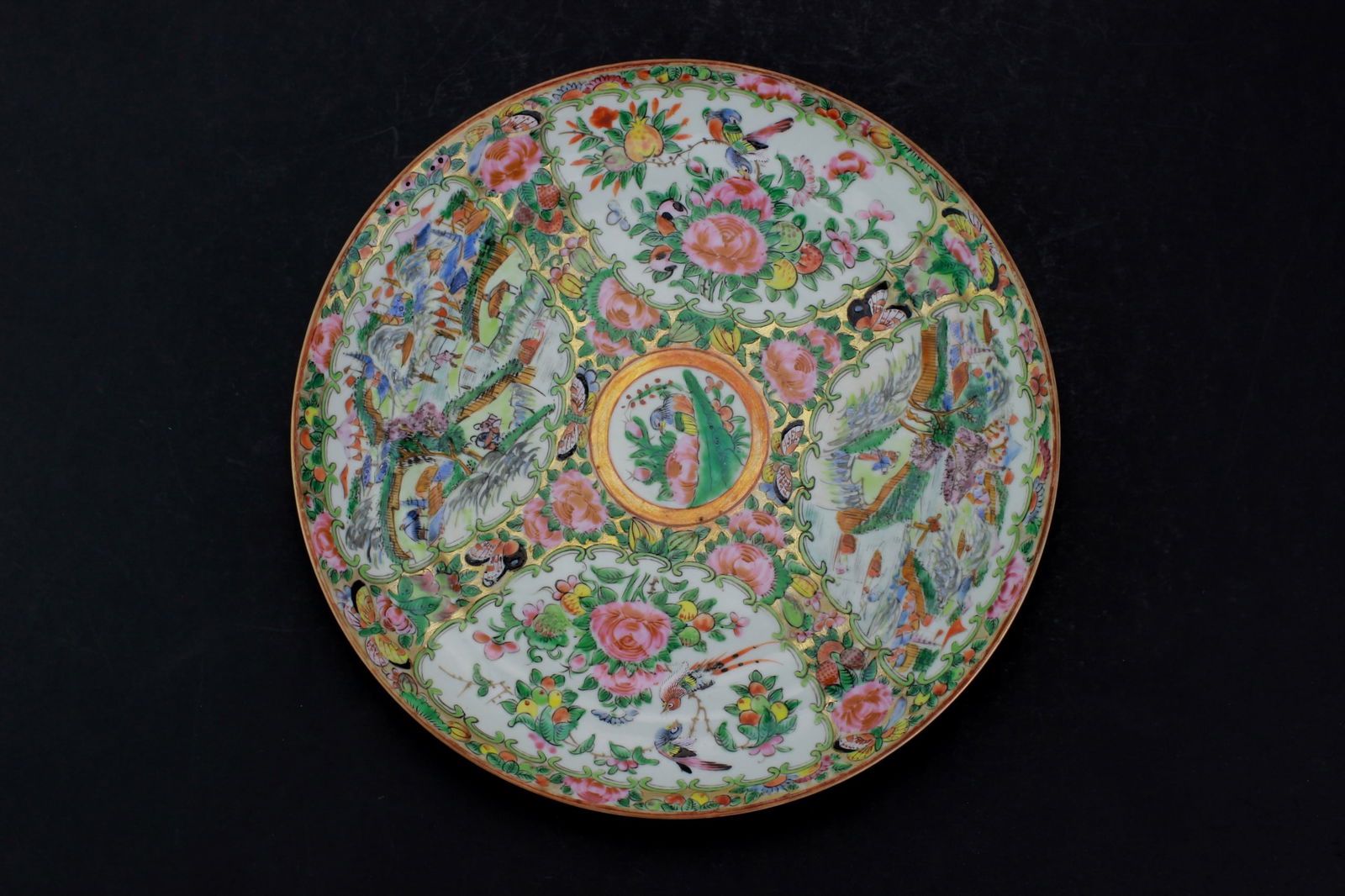 Chinese Export Rose Medallion Plate (1 of 5)