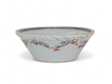 A Chinese Export Famille Rose Flat Bottom Bowl