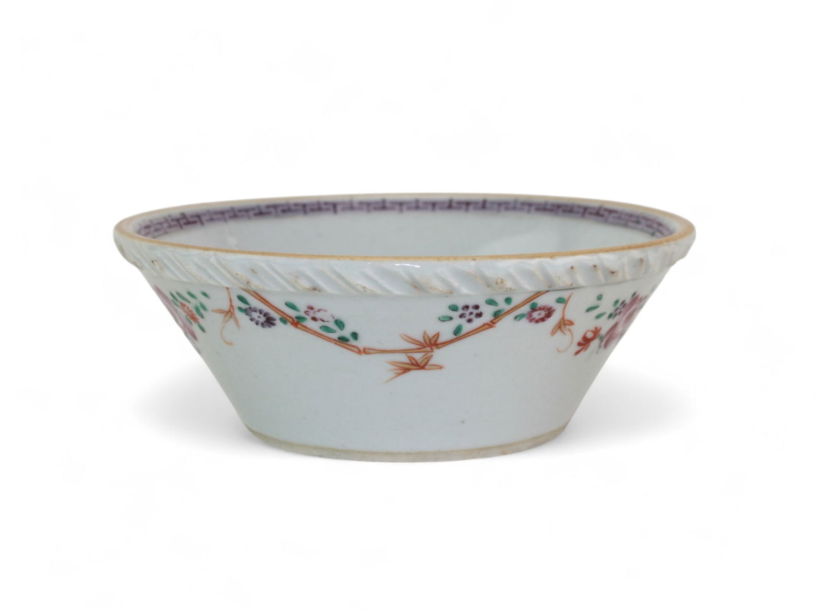 A Chinese Export Famille Rose Flat Bottom Bowl (1 of 6)