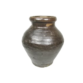 CHINESE DARK GLAZED POTTERY JAR