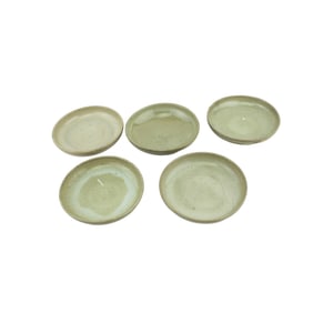 FIVE CELADON DISHES