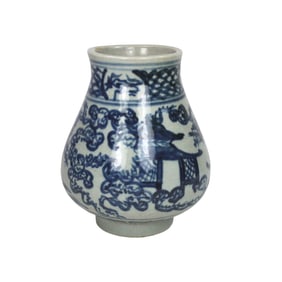 CHINESE BLUE AND WHITE ZUN