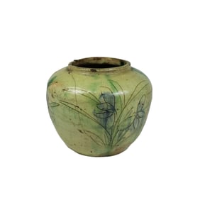 ANTIQUE CHINESE CARVED PORCELAIN JAR