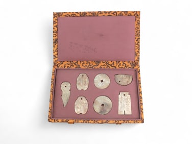 A Lot of Seven Chinese Archaic Jade Items