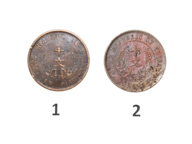 Two Old Chinese Bronze Coins