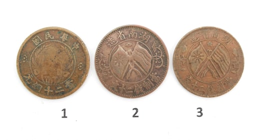 Three Chinese Bronze Coins