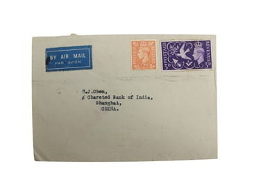 1940S China Shanghai International Airmail Cover