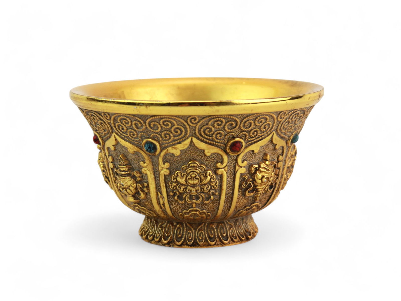Tibetan Metal Buddhist Water Offering Cup (1 of 7)