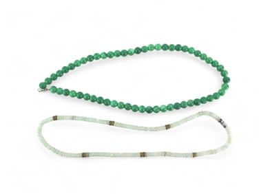 Two Jade Bead Necklaces