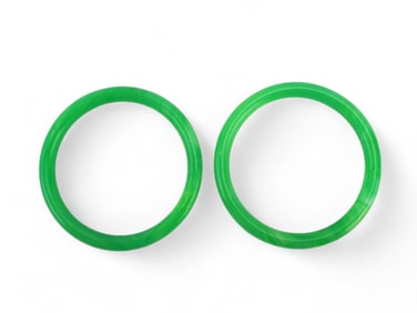 Two Green Hard Stone Bangles