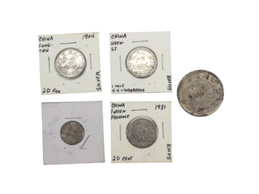 Five Various China Coins