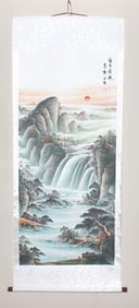 Chinese Watercolor Painting Scroll