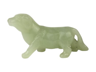 CARVED JADE DOG