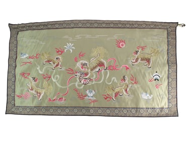 Chinese Silk Embroidered tapestry
