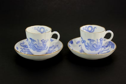 Two Sets of Royal Worcester Teacup & Saucer