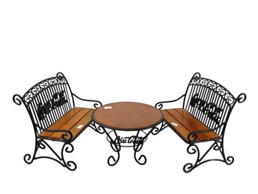 COCA COLA  PATIO TABLE AND CHAIRS DECORATION
