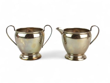 Preisner Silver Co. Sterling Sugar and Creamer