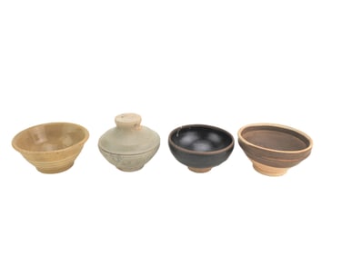 FOUR CHINESE GLAZED BOWLS