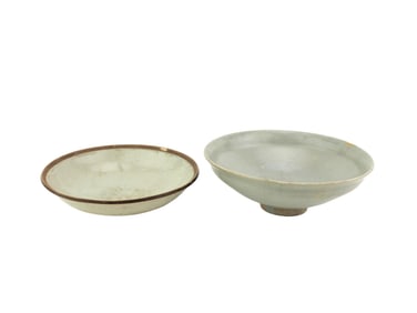 TWO CHINESE CELADON BOWLS