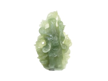 CHINESE NEPGRITE JADE LONGEVITY IMMORTAL FIGURINE