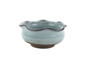 CHINESE FLORAL-RIM CELADON BOWL