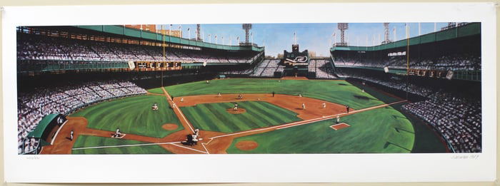 Signed Print Titled Baseball Park by Andy Jurinko