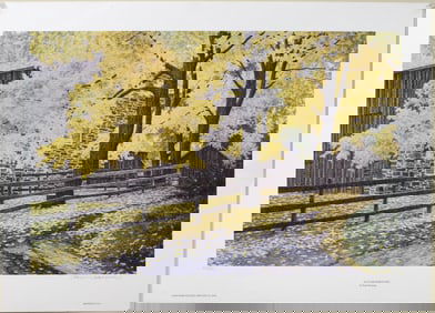 Peter Keating, "Autumn Barnyard", Signed Print