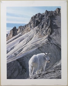 R.S. Parker, Ramparts-Mountain Goat, Signed Print