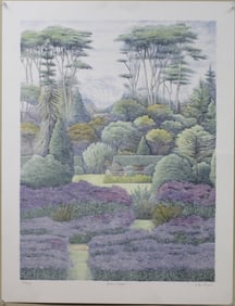 Autumn Garden 1 Lithograph by Arthur Byrne