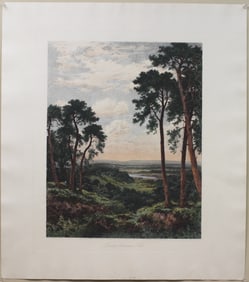 A 1906 engraving Titled "Surrey’s Pleasant Hills"
