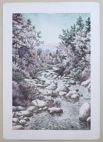 Signed Lithograph "Mountain Spring"