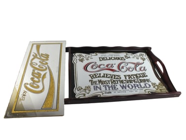 TWO COCA-COLA MIRROR COLLECTIBLES