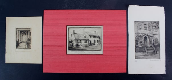 Three Original Architectural Etchings by Don Swann