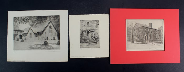 Three Etchings by Don Swann, incl. Park Church
