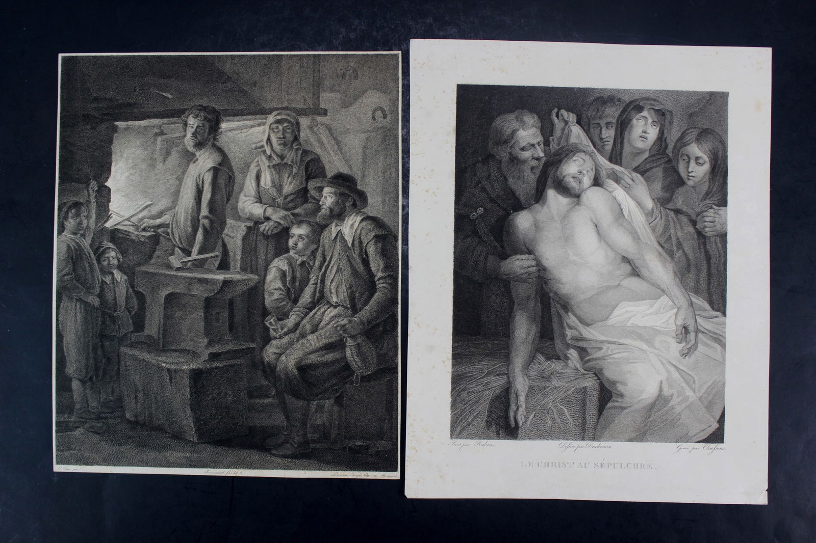 Group of 2 Etchings: Blacksmith & Christ Scene (1 of 10)