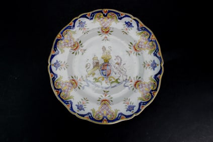 Antique 19th C French Faience Plate