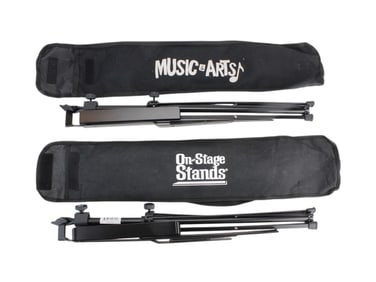 Two Folding Wire Music Stands