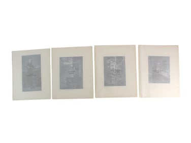 Set of 4 Photogravure Prints of Historical Figures