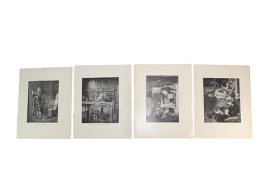 Four Scientific and Historical Photogravure Prints
