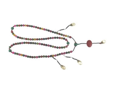 CHINESE GLSSS BEAD ROYAL COURT NECKLACE