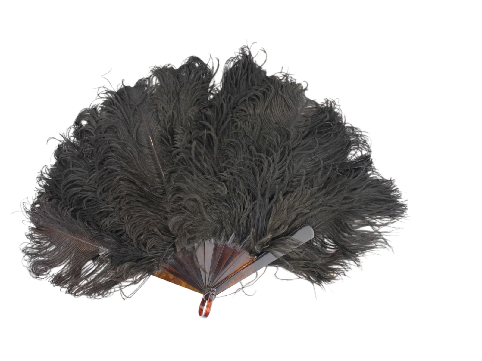 Edwardian Ostrich Feather Fan (1 of 5)