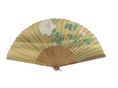 Chinese Hand-Painted Watercolor Folding Fan