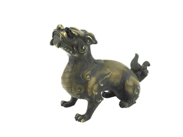 Chinese Bronze Guardian Beast Figure