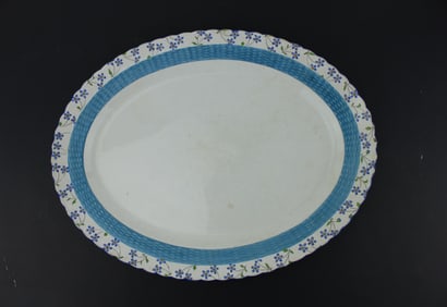 A LARGE MINTON PORCELAIN OVAL PLATTER