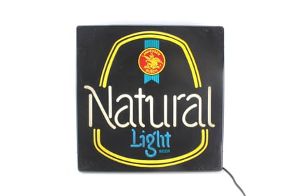 Natural Light Beer Electric Light Up Bar Sign