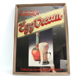 Sabra Egg Cream Advertising Wall Mirror Sign