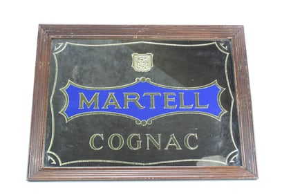 Martell Cognac Liquor Advertising Wall Mirror