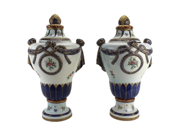 Pair of Italy Chelsea House Port Royal Urns
