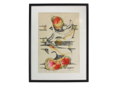 William Leizman,Abstract Fruit, Signed Lithograph