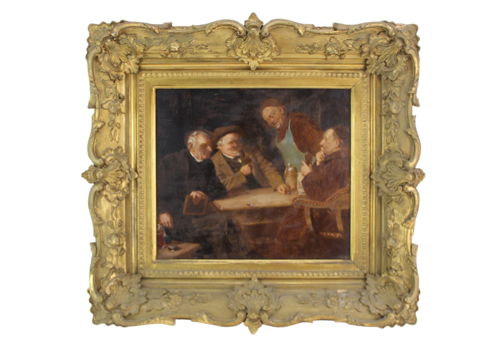 Framed Antique Germany School Oil On Board (1 of 4)